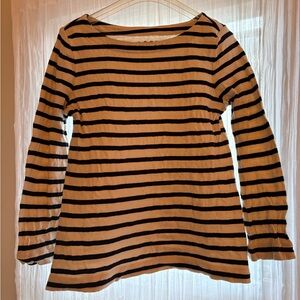 LOFT Striped Long Sleeve Small Women's Top